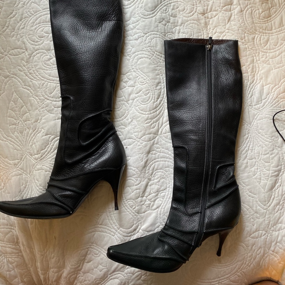 Bottega veneta tall black booties